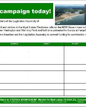 Manning River Petition