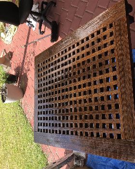 Epoxy then varnish on grate