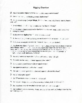 Rigging and mast checklist