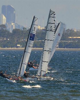 2022 HYC Winterbash Race 3, Multihulls