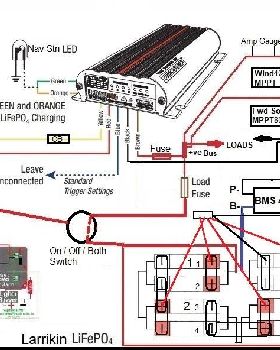 2 Larrikin LiFEPO4 Wiring