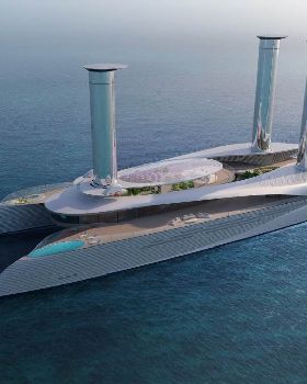 Flettner rotor yacht concept