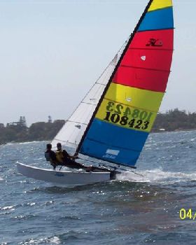 Hobie fun in 25 knots