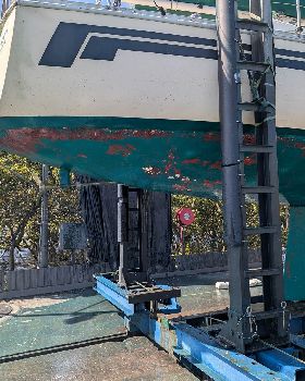 Below waterline after pressure wash