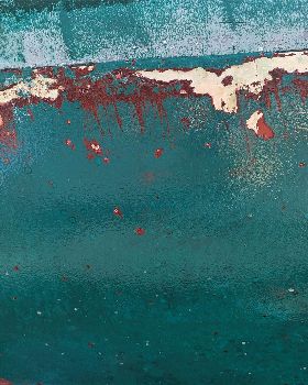 Below waterline after pressure wash