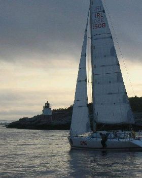 Dinah finishing OSTAR 2009