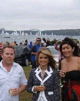 Syd to Hobart start 26/12/09 - enjoying good food and wine at the Wild Oates 11 function -