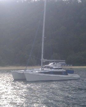 My boat anchored up at Tangalooma
