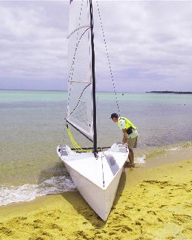 GO-4.8 at mount martha beach. wwwgoyachts.net