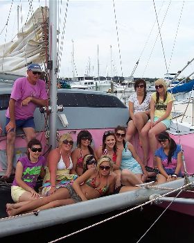 taking Schoolies for a sail.