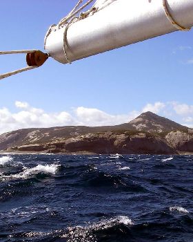 Saling at speed past Albany WA