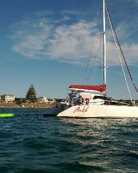 Arriba moored off Hove, South Australia
