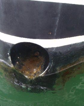 Transom Exhaust cnr hand wiped