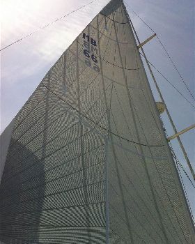 In mast furling carbon main