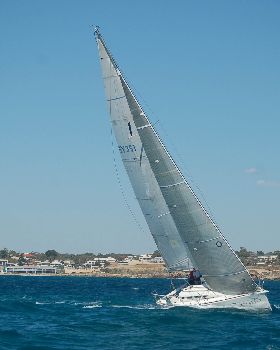 Mulberry sailing off MAAC -just South off Hillarys