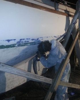 sanding hull