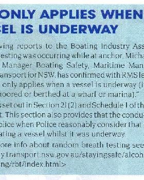 RBT & boats NSW