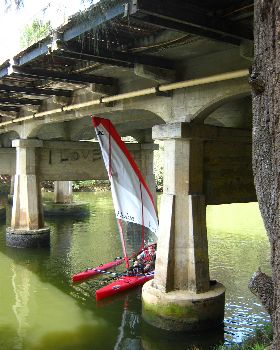 Hobie on Lane Cove River - not me!