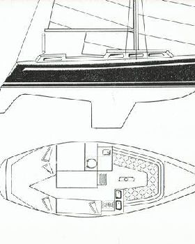 Adams 31 plan top and side view