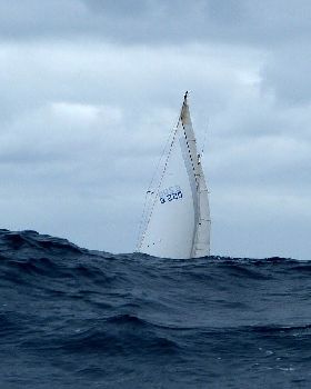 Behind the swell