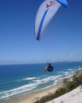 Me winging it over big dunes of Teawah 06