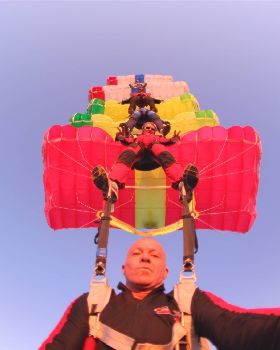 5 Stack with the boys on my 100th jump