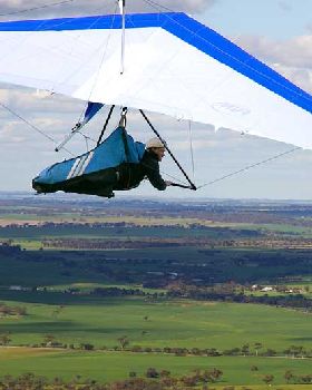 Chris H flying his new fun at Mt Bakewell