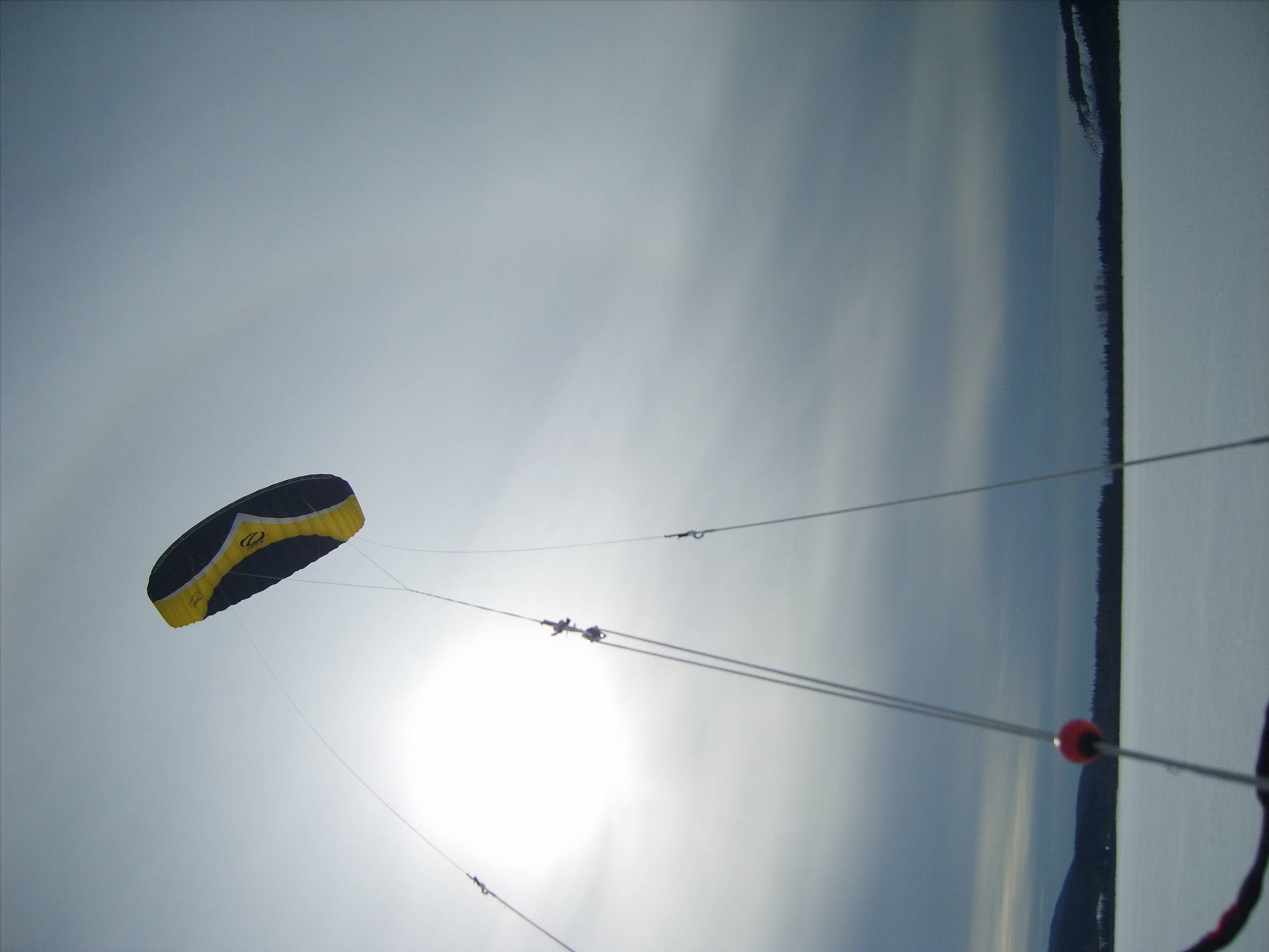 Ozone Frenzy 12m kite, skis, frozen lake, 20kmh wind. Very fast indeed.
