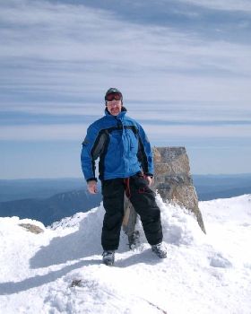 Tim & Paul on top of Mt Kosciuszko 6 Sept 2008