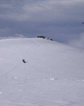 First snowkite sesh of 09 - Mike Holland