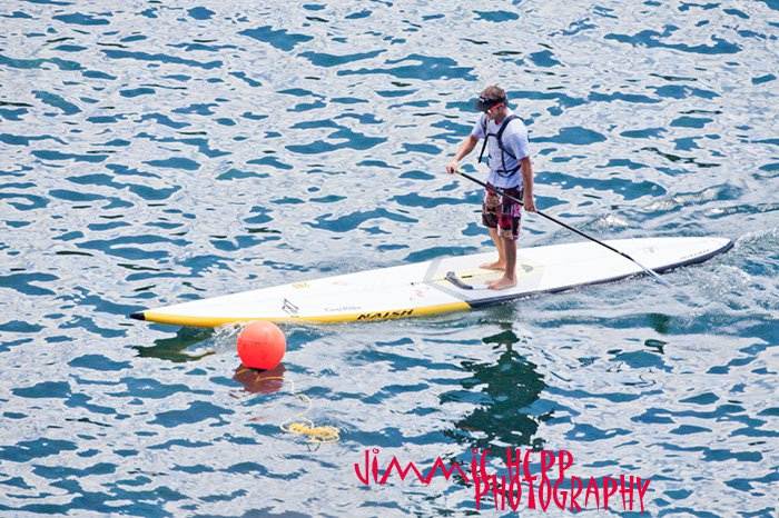 Andy Davies finishing leg 2 of Mormaii Triple Crown