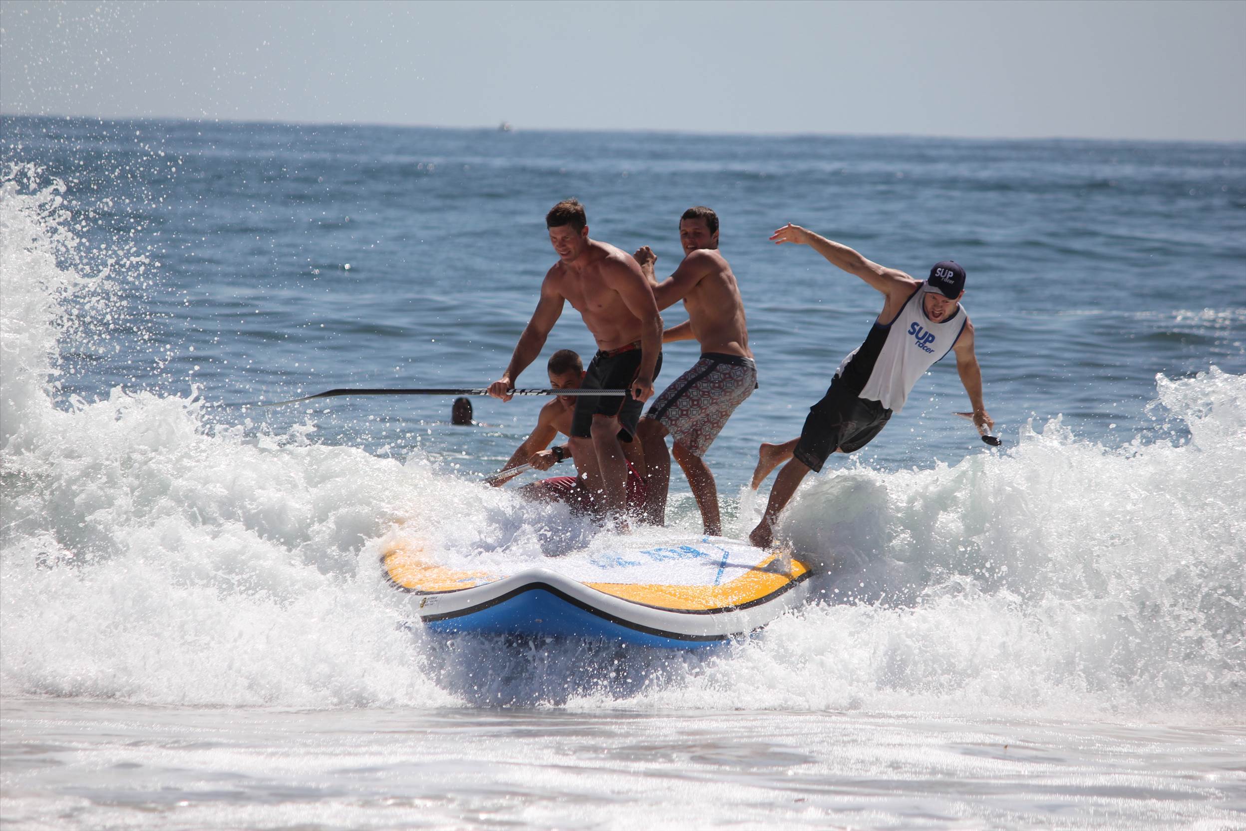 The Fanatic XL FLY inflatable with Chris Parker, Steve Walker, Jake Jensen and Paul Jackson