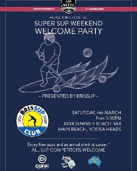 BrisSUP Welcome BBQ poster