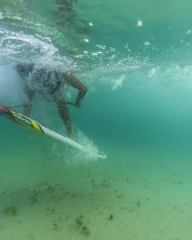 Pro rider Dimitri Georges, coming from France to show us how to ride the F-ONE Madeiro Pro 7'2''
