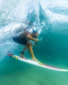 Pro rider Dimitri Georges, coming from France to show us how to ride the F-ONE Madeiro Pro 7'2''