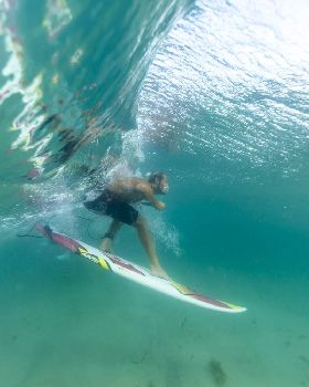 Pro rider Dimitri Georges, coming from France to show us how to ride the F-ONE Madeiro Pro 7'2''