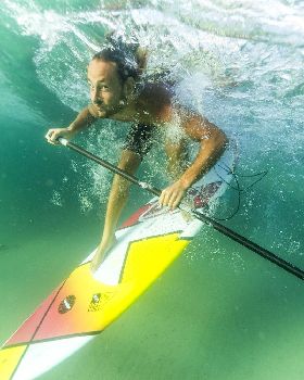 Pro rider Dimitri Georges, coming from France to show us how to ride the F-ONE Madeiro Pro 7'2''