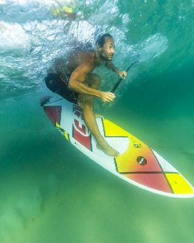 Pro rider Dimitri Georges, coming from France to show us how to ride the F-ONE Madeiro Pro 7'2''