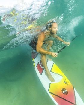 Pro rider Dimitri Georges, coming from France to show us how to ride the F-ONE Madeiro Pro 7'2''