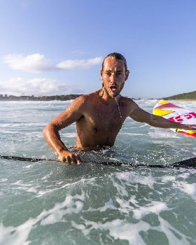Pro rider Dimitri Georges, coming from France to show us how to ride the F-ONE Madeiro Pro 7'2''