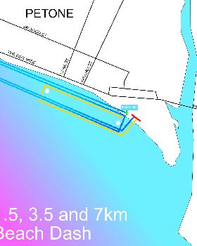 1.5, 35 and 7.5KM Beach dash - Petone