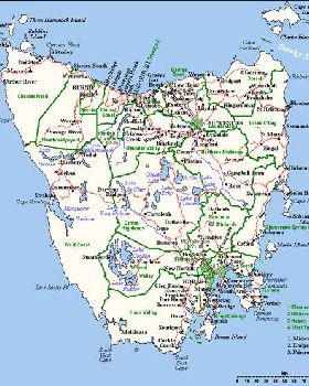 Map of Tassie