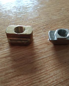 T nut. Steel v coooer