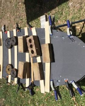 Added a couple of panels to the sides, trying to keep the concave even.