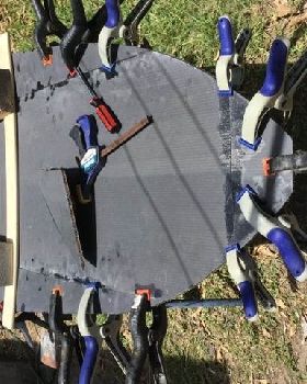 Added a couple of panels to the sides, trying to keep the concave even.