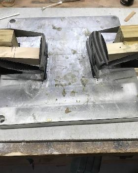 Fins being re-molded