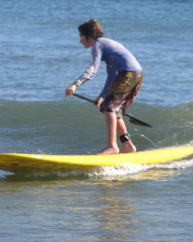 Kids enjoying SUP for first time