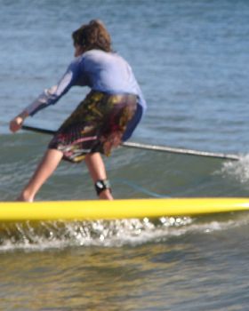 Kids enjoying SUP for first time