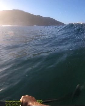 Going down the face
