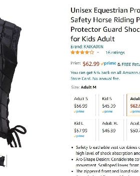 2021 Equestrian Impact Vest